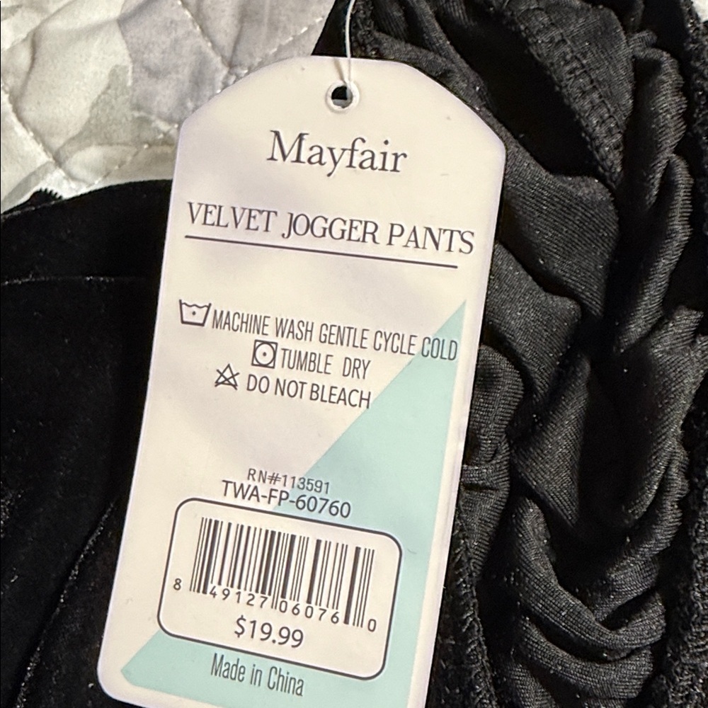 Velvet Mayfair Black Jogger Pants M - Picture 6 of 7